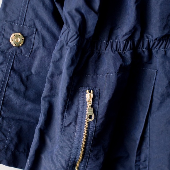 The Fillmore Anthropologie - Navy Blue Hooded Anorak Jacket - Women's Large - Picture 5 of 10